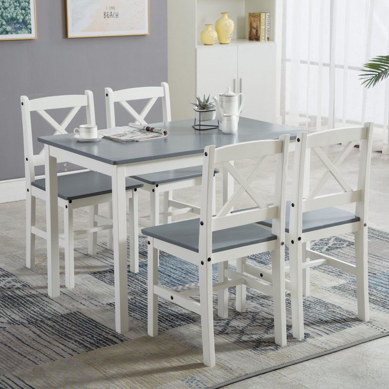 House of Hampton Danny Dining Set with 4 Chairs Wayfair.co.uk